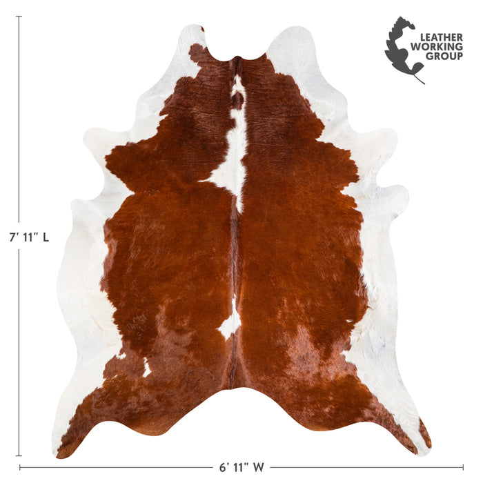 Brazilian Hereford Cowhide Rug Size 7'11" L x 6'11" W 5360
