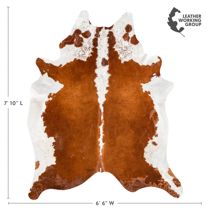 Brazilian Hereford Cowhide Rug Size 7'10" L x 6'6" W 5363