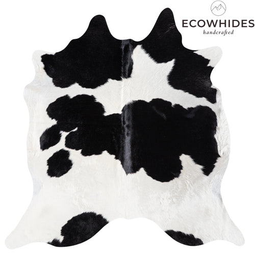 Brazilian Black and White Cowhide Rug Size 6'2" L x 6'9" W 5368