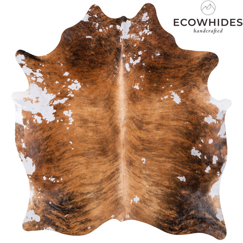 Vintage Brindle Cowhide Rug Size 6'6" L x 5'8" W 5518