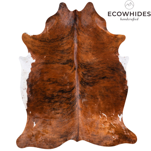 Vintage Brindle Cowhide Rug Size 8'0" L x 6'7" W 5565