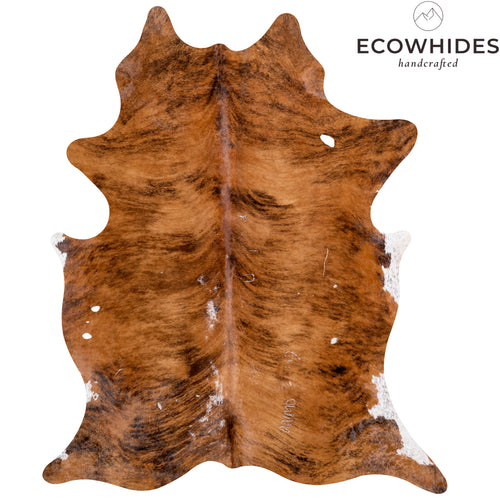 Vintage Brindle Cowhide Rug Size 8'1" L x 6'4" W 5584