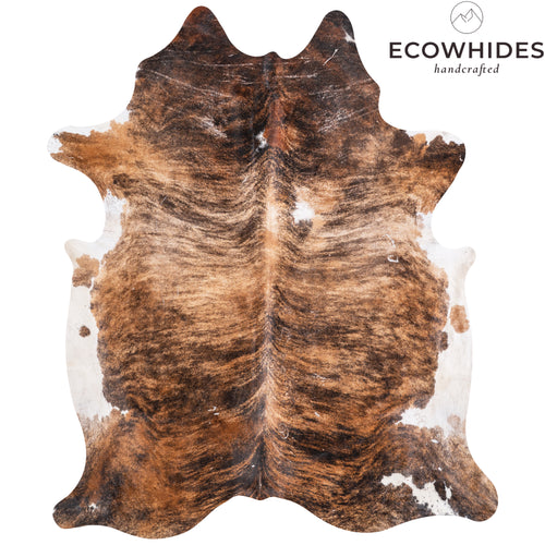 Vintage Brindle Cowhide Rug Size 9'0" L x 7'6" W 5587