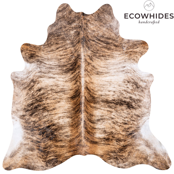 Brazilian Brindle Cowhide Rug Size 6'7" L x 6'6" W 5612