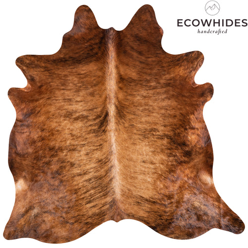 Brazilian Brindle Cowhide Rug Size 6'11" L x 6'11" W 5632