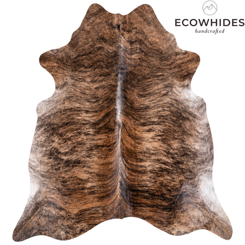 Brazilian Brindle Cowhide Rug Size 7'1" L x 6'9" W 5642