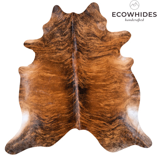 Brazilian Brindle Cowhide Rug Size 7'5" L x 7'4" W 5653