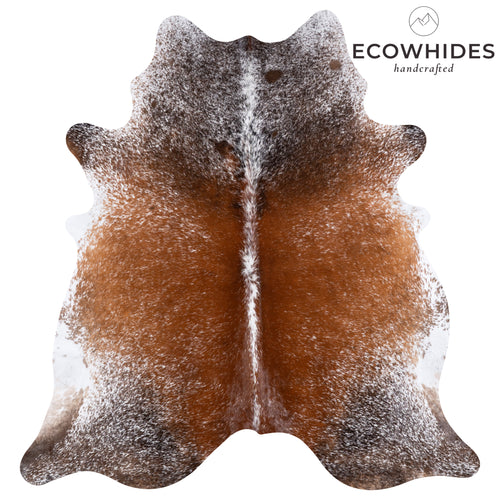 Brazilian Brown Salt and Pepper Cowhide Rug Size 7'6" L x 7'3" W 5718