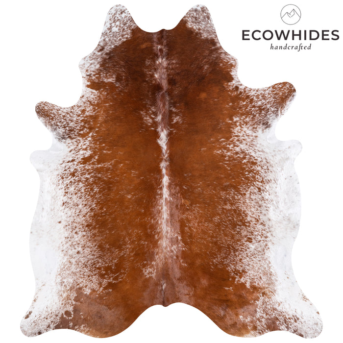 Brazilian Brown Salt and Pepper Cowhide Rug Size 7'8" L x 6'10" W 5721