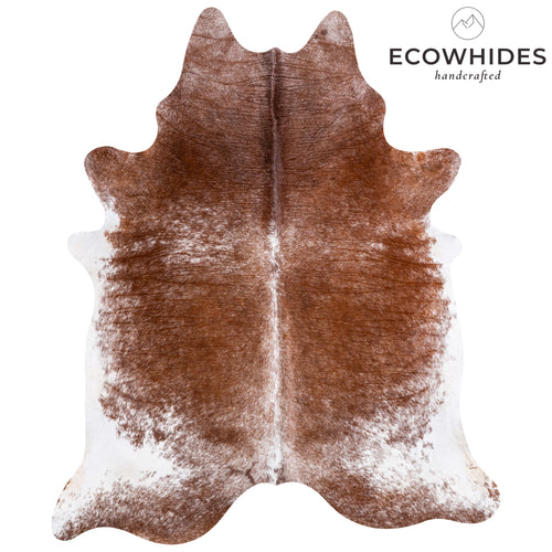 Brazilian Brown Salt and Pepper Cowhide Rug Size 8'3" L x 6'10" W 5726