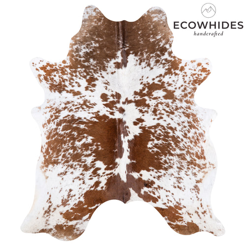 Brazilian Brown Salt and Pepper Cowhide Rug Size 7'8" L x 6'8" W 5727