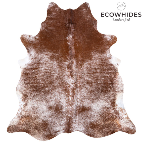 Brazilian Brown Salt and Pepper Cowhide Rug Size 7'2" L x 6'9" W 5761