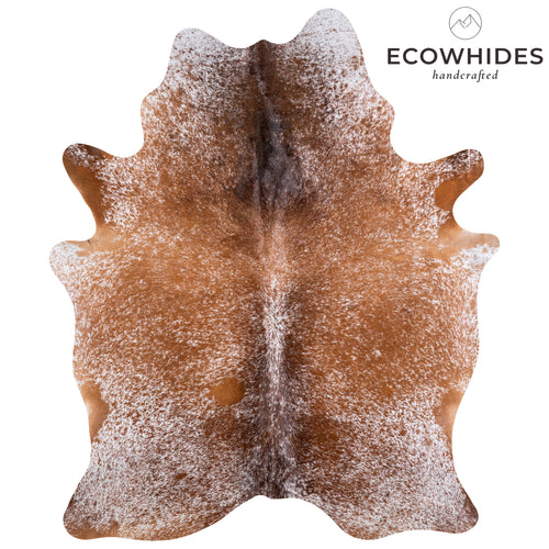 Brazilian Brown Salt and Pepper Cowhide Rug Size 7'5" L x 6'10" W 5764