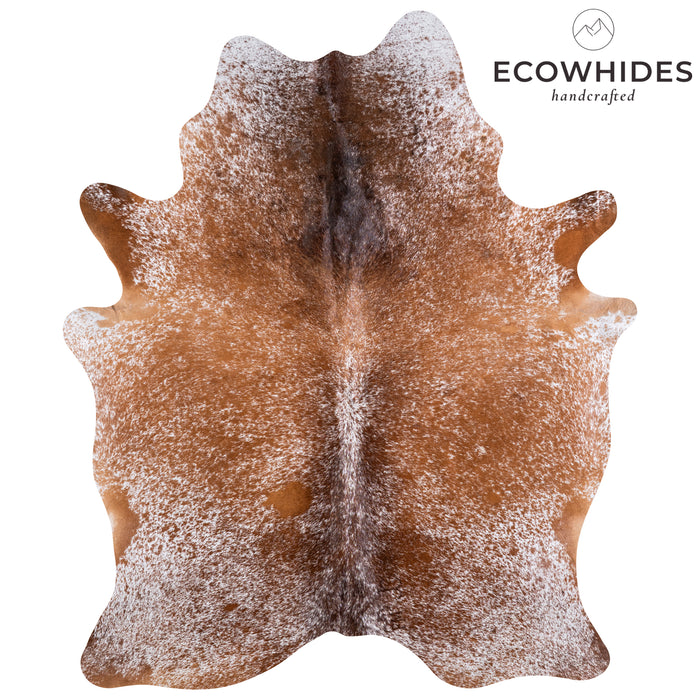 Brazilian Brown Salt and Pepper Cowhide Rug Size 7'5" L x 6'10" W 5764