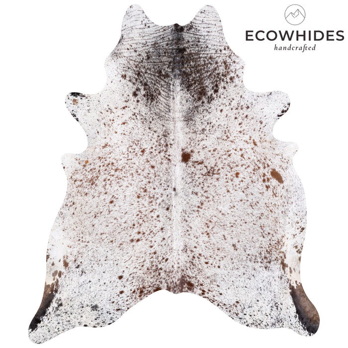 Brazilian Brown Salt and Pepper Cowhide Rug Size 7'7" L x 6'10" W 5768