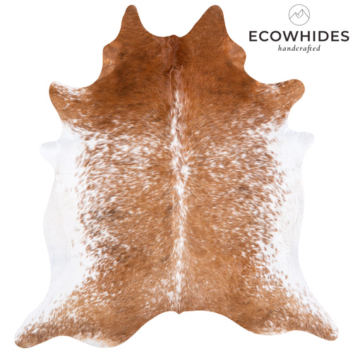 Brazilian Brown Salt and Pepper Cowhide Rug Size 7'4" L x 6'11" W 5780