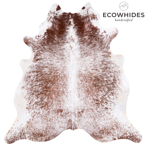 Brazilian Brown Salt and Pepper Cowhide Rug Size 7'1" L x 6'10" W 5782