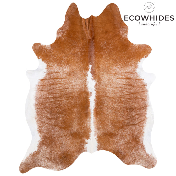 Brazilian Brown and White Cowhide Rug Size 7'5" L x 6'0" W 5784