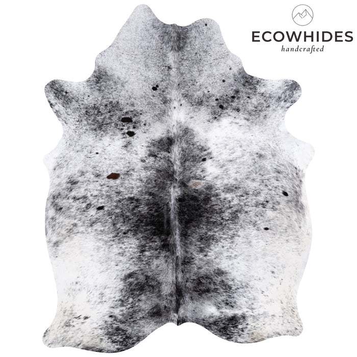 Brazilian Black Salt and Pepper Cowhide Rug Size 8'3" L x 6'3" W 5799