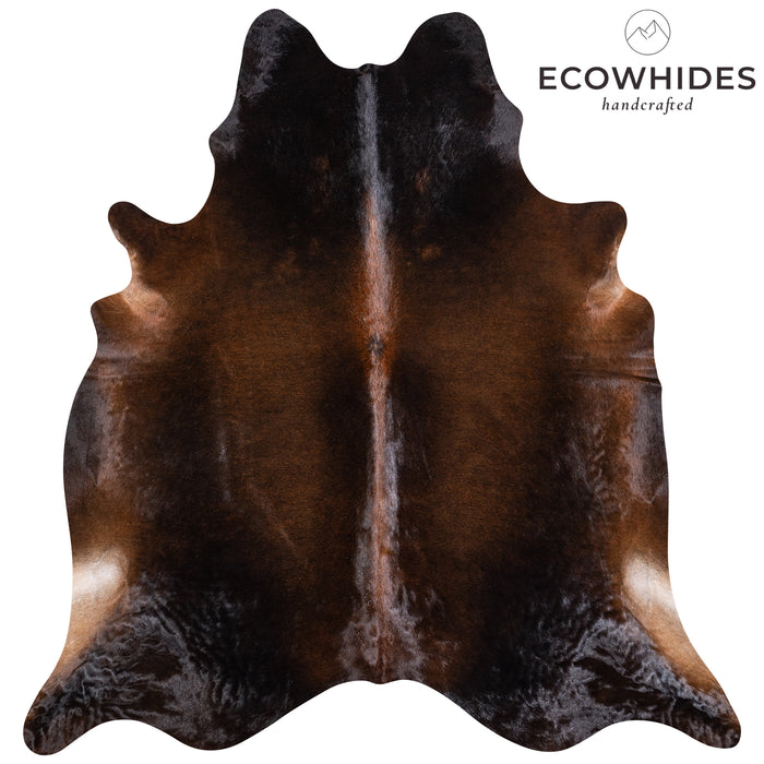 Brazilian Mahogany Cowhide Rug Size 7'3" L x 6'11" W 5911