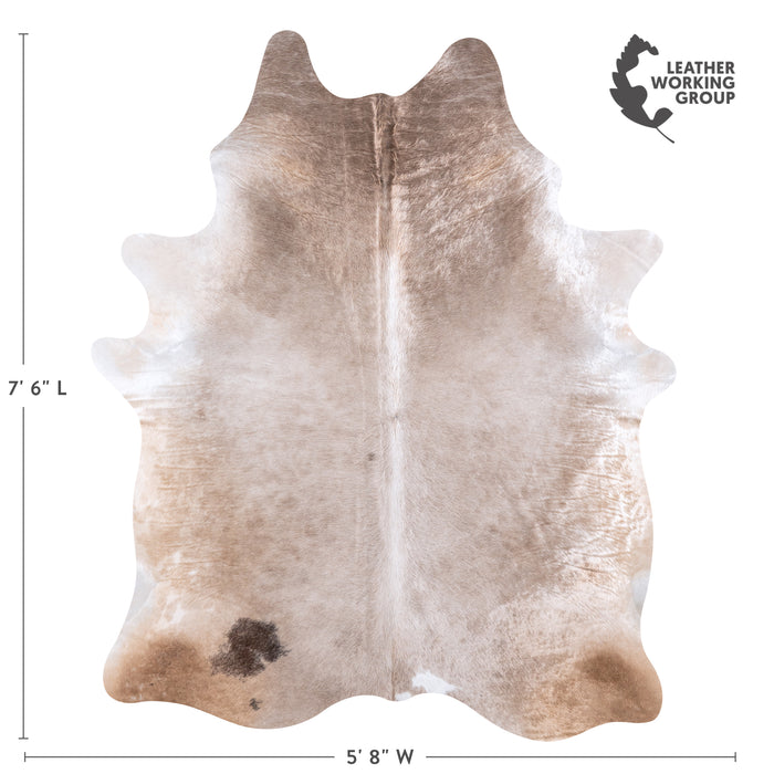 Brazilian Grey Palomino Cowhide Rug Size 7'6" L x 5'8" W 5915