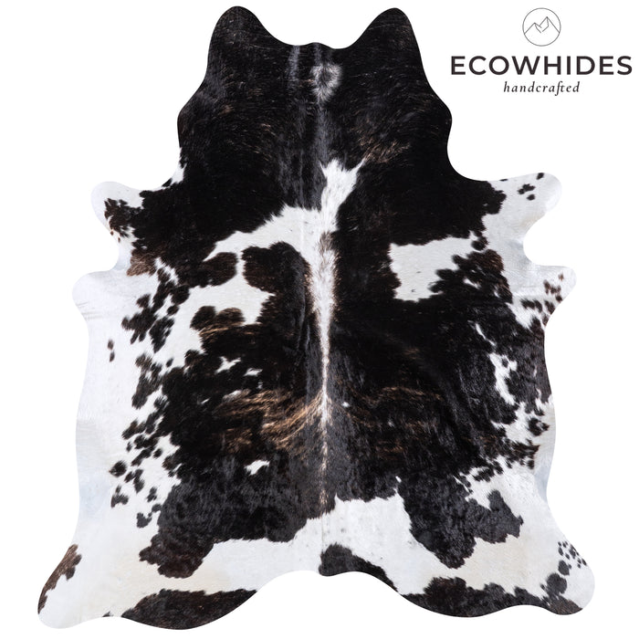 Brazilian Black and White Cowhide Rug Size 7'5" L x 6'7" W 5918