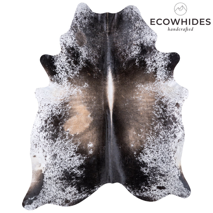 Brazilian Black Salt and Pepper Cowhide Rug Size 8'1" L x 6'7" W 5926