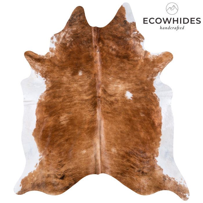 Brazilian Brindle White Belly Cowhide Rug Size 7'10" L x 6'10" W 5964