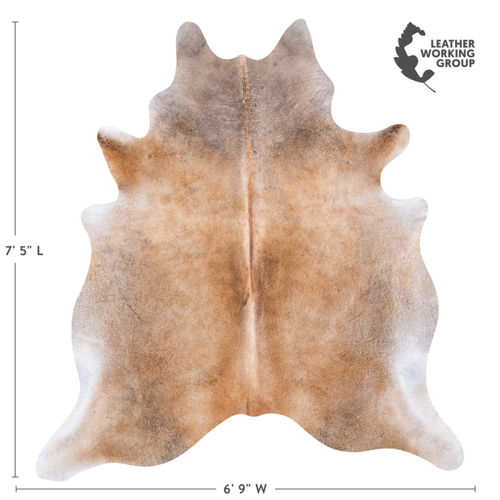 Brazilian Grey Palomino Cowhide Rug Size 7'5" L x 6'9" W 5965