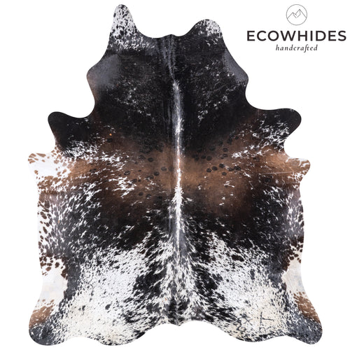 Brazilian Black Salt and Pepper Cowhide Rug Size 7'5" L x 6'4" W 5975