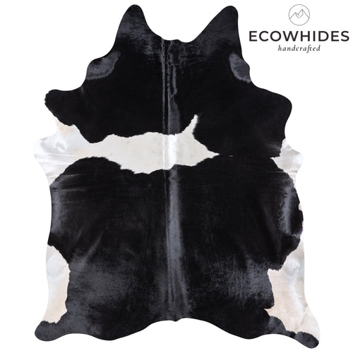 Brazilian Black and White Cowhide Rug Size 7'10" L x 6'5" W 5979