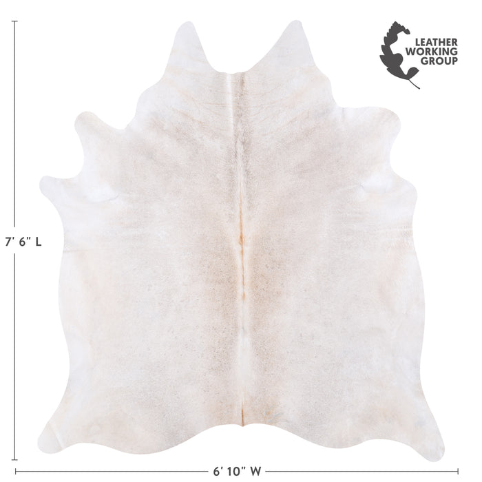 Brazilian Grey Palomino Cowhide Rug Size 7'6" L x 6'10" W 5980