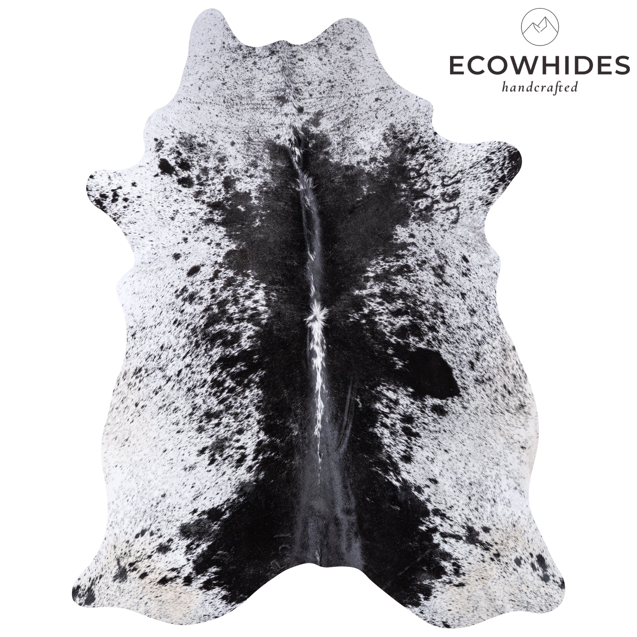 Brazilian Black Salt and Pepper Cowhide Rug Size 8'3