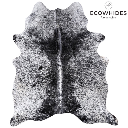 Brazilian Black Salt and Pepper Cowhide Rug Size 7'0" L x 6'1" W 5998