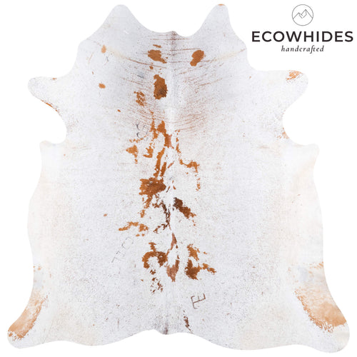 Vintage Brown Salt and Pepper Cowhide Rug Size 7'6" L x 7'3" W 6619