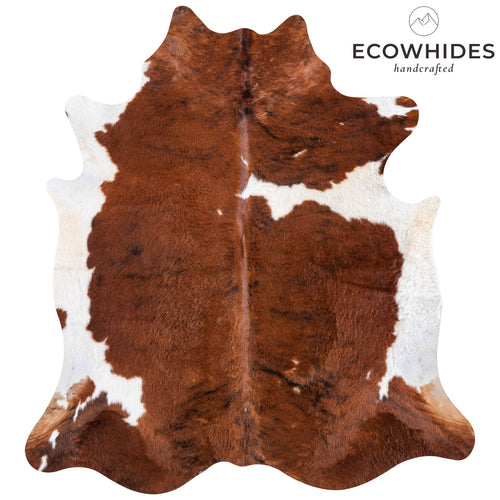 Vintage Tricolor Brindle Mix Cowhide Rug Size 6'10" L x 6'4" W 6669