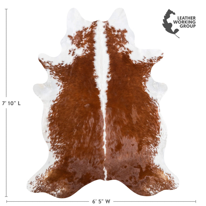 Brazilian Hereford Cowhide Rug Size 7'10" L x 6'5" W 6702
