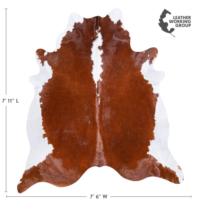 Brazilian Hereford Cowhide Rug Size 7'11" L x 7'6" W 6720