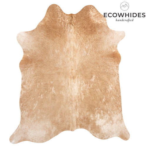 Brazilian Beige Cowhide Rug Size 6'10" L x 5'11" W 6862