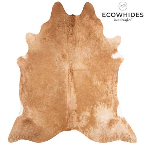 Brazilian Beige Cowhide Rug Size 7'7" L x 6'8" W 6870