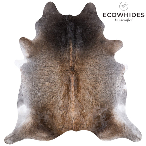 Brazilian Grey Palomino Cowhide Rug Size 7'9" L x 7'6" W 6893