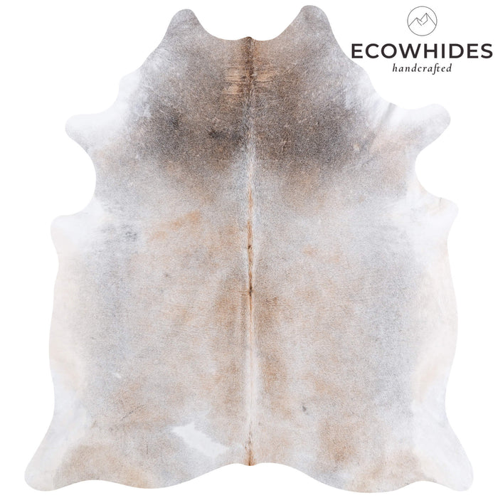 Brazilian Grey Palomino Cowhide Rug Size 7'5" L x 6'8" W 6894