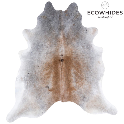 Brazilian Grey Palomino Cowhide Rug Size 7'3" L x 6'7" W 6911