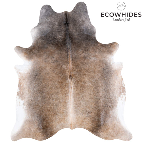 Brazilian Grey Palomino Cowhide Rug Size 7'4" L x 6'4" W 6918