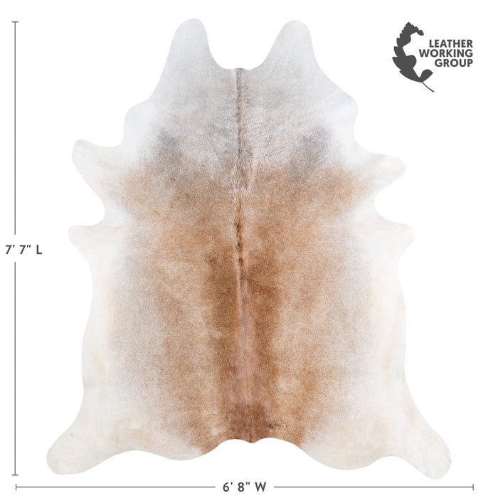 Brazilian Grey Palomino Cowhide Rug Size 7'7" L x 6'8" W 6920