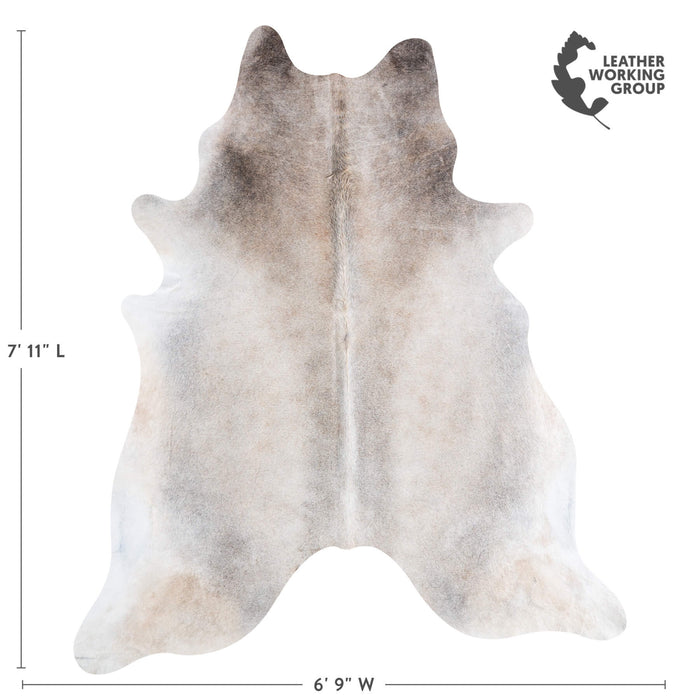 Brazilian Grey Palomino Cowhide Rug Size 7'11" L x 6'9" W 6928