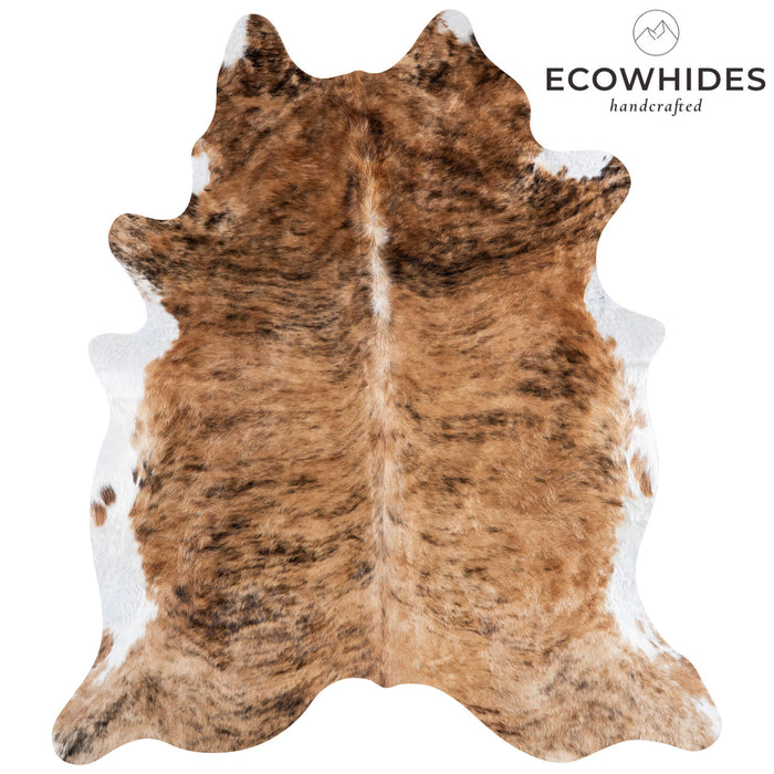 Brazilian Brindle White Belly Cowhide Rug Size 7'2" L x 6'4" W 6947