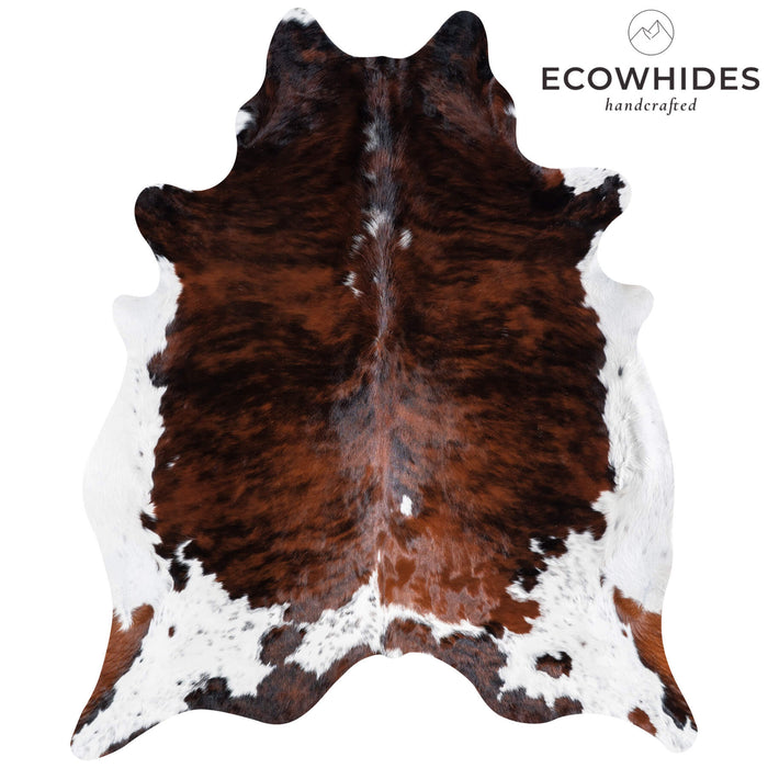 Brazilian Brindle White Belly Cowhide Rug Size 7'9" L x 6'6" W 6964