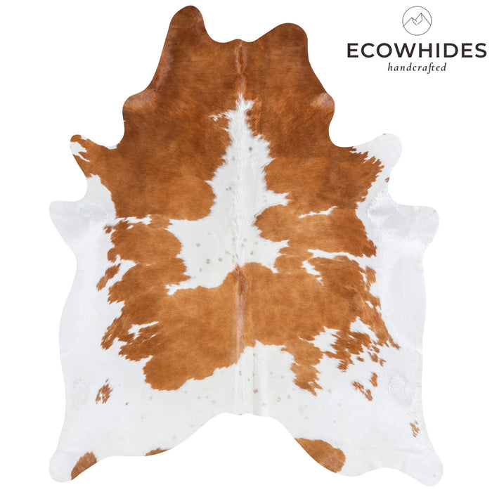 Brazilian Brown and White Cowhide Rug Size 7'5" L x 6'2" W 6987
