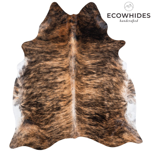 Brazilian Brindle Cowhide Rug Size 6'9" L x 6'1" W 6994